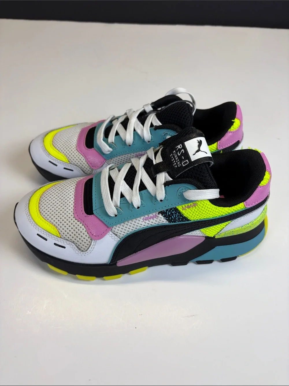 Puma RS-O Neon Colorblock Chunky Sneakers Youth Size 4.5